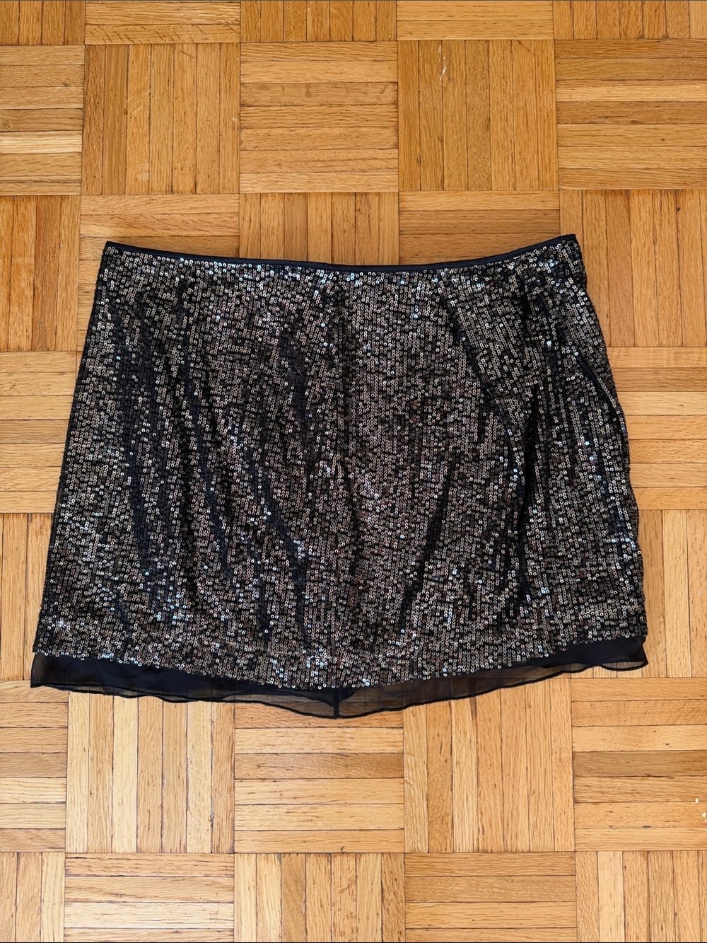 Jennifer Lopez Black Sequin Mini Skirt